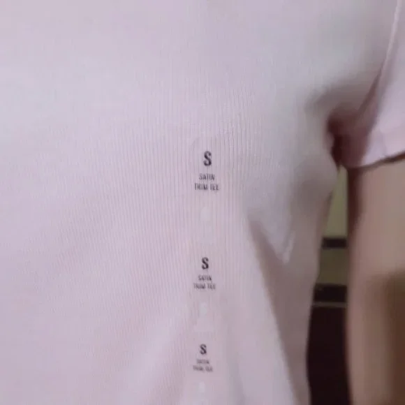 BASIC EDITIONS SOFT PINK SHORT SLEEVE SLIP OVER TOP SIZE S NWT - Picture 2 of 4